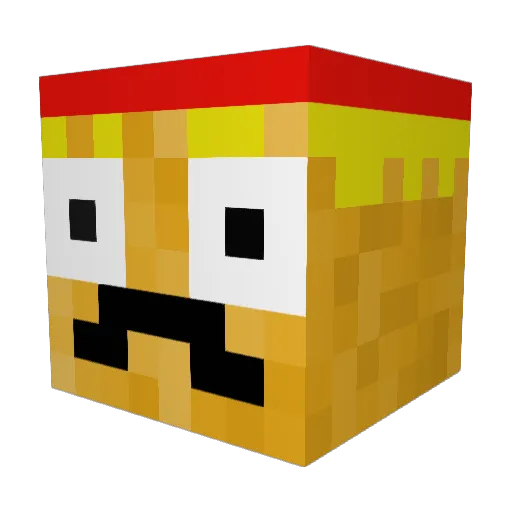 fiver2001 Minecraft avatar head, 3D render