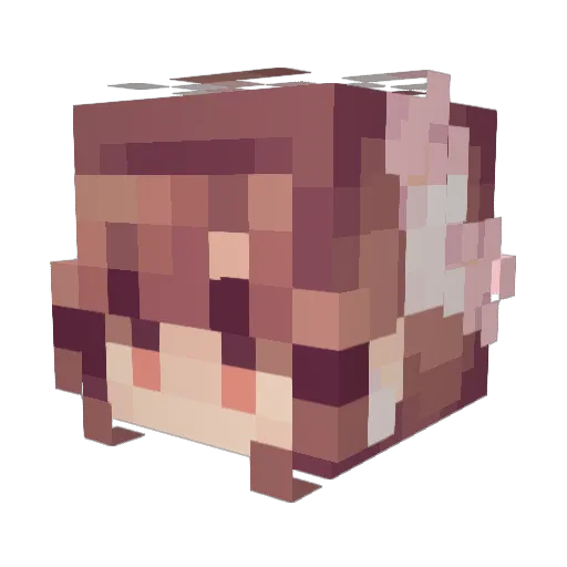fivtq Minecraft avatar head, 3D render