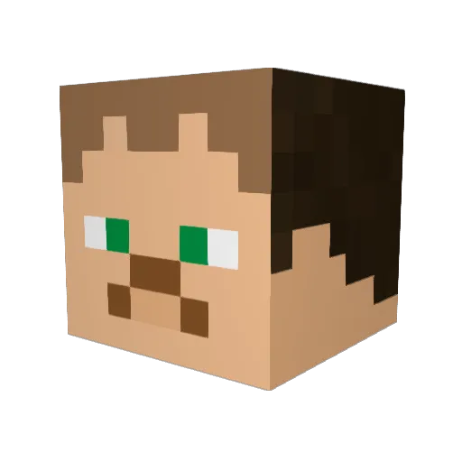 fixe6 Minecraft avatar head, 3D render
