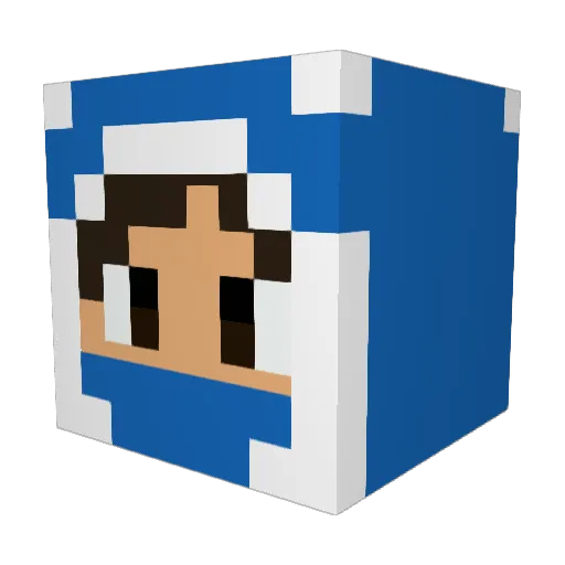 fixt_ Minecraft avatar head, 3D render