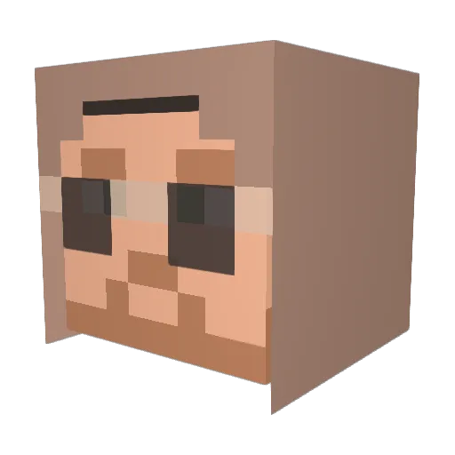 fixthelag Minecraft avatar head, 3D render