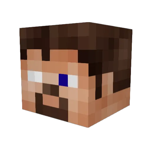 fiyerfli Minecraft avatar head, 3D render