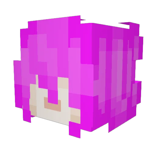 fizzalott Minecraft avatar head, 3D render