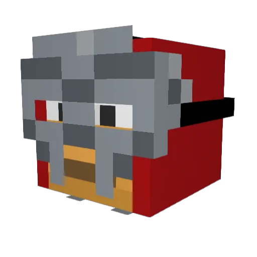 fizzlers Minecraft avatar head, 3D render