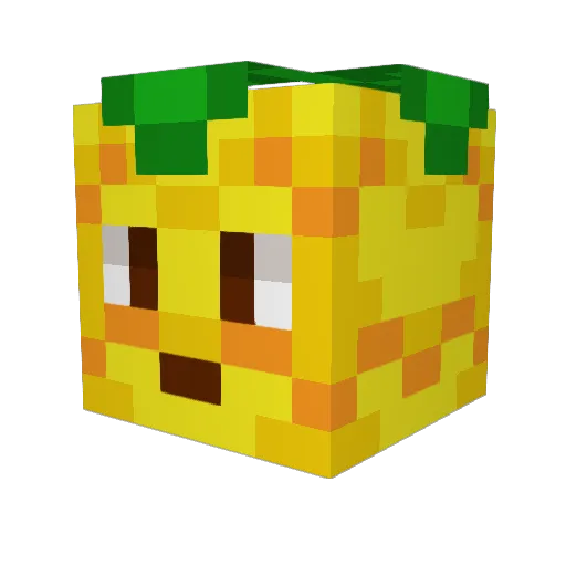 fizzy_pineapple Minecraft avatar head, 3D render