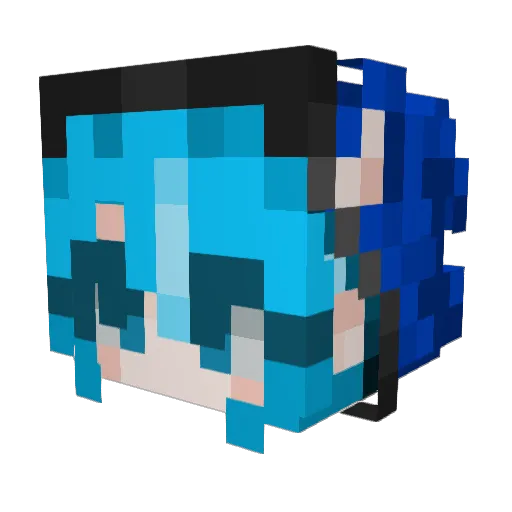 fizzyizzycat Minecraft avatar head, 3D render