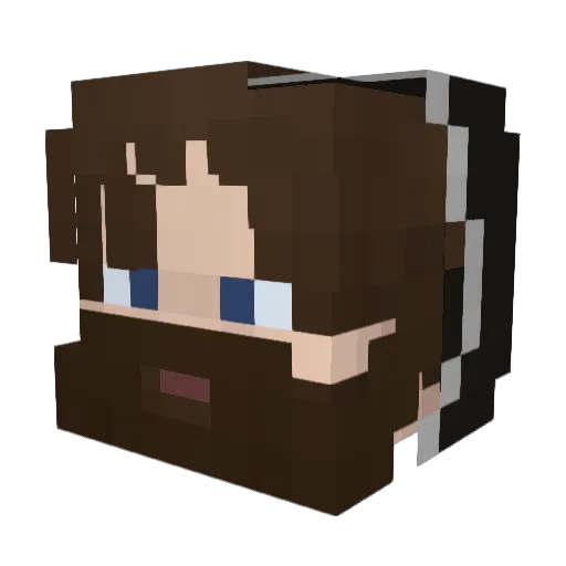 fizzypoppeep Minecraft avatar head, 3D render