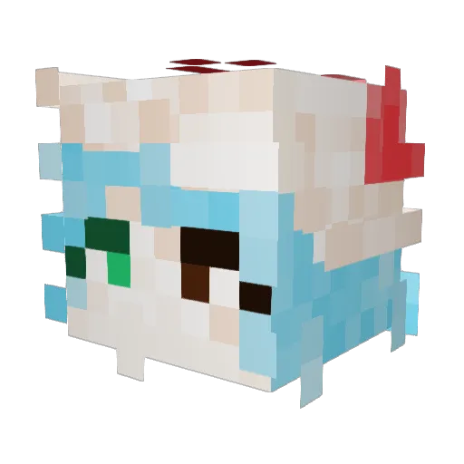 fizzzlicious Minecraft avatar head, 3D render