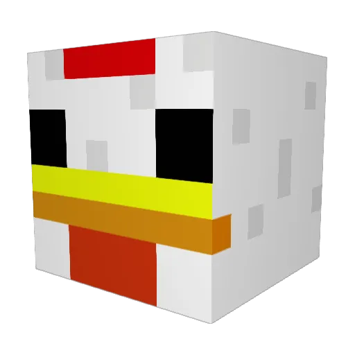fjelstedmc Minecraft avatar head, 3D render