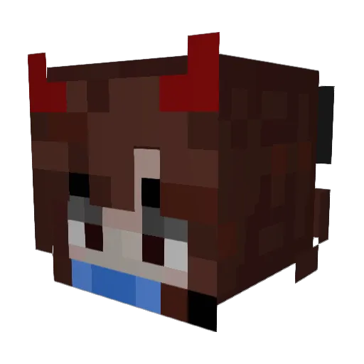 fjhdsdfg Minecraft avatar head, 3D render