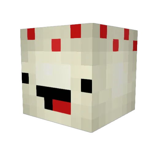 fjuden Minecraft avatar head, 3D render