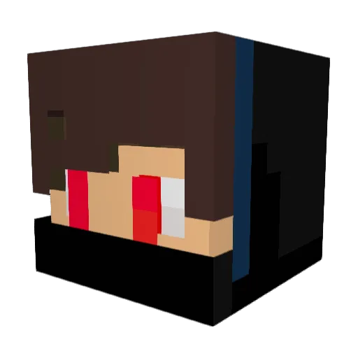 fk_dllm Minecraft avatar head, 3D render