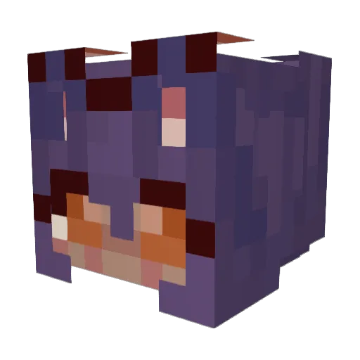 fkbq Minecraft avatar head, 3D render