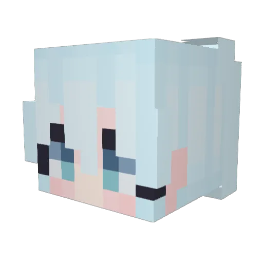 fkdudu Minecraft avatar head, 3D render