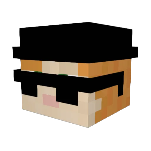 fkeff Minecraft avatar head, 3D render