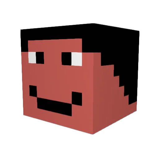 fkemple Minecraft avatar head, 3D render