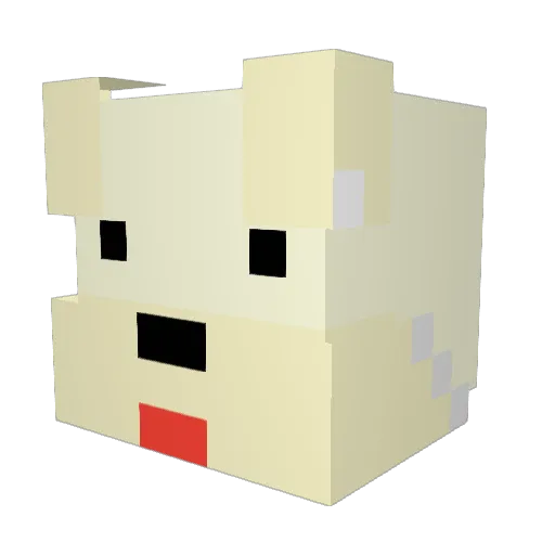 fkvh_7 Minecraft avatar head, 3D render