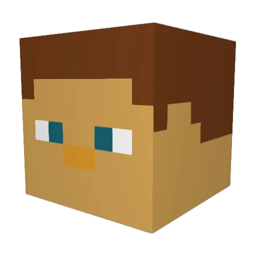 fkx6 Minecraft avatar head, 3D render