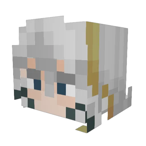 fl0O0p Minecraft avatar head, 3D render