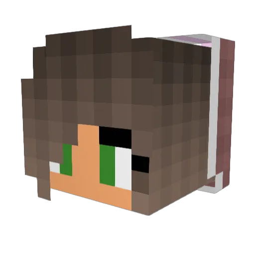 fl0ralgreen Minecraft avatar head, 3D render