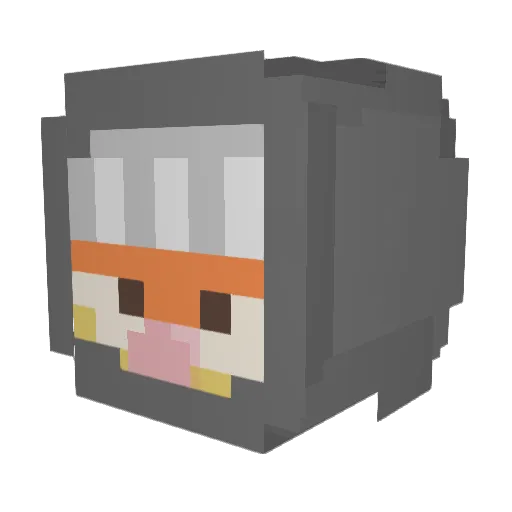 fl3ur Minecraft avatar head, 3D render