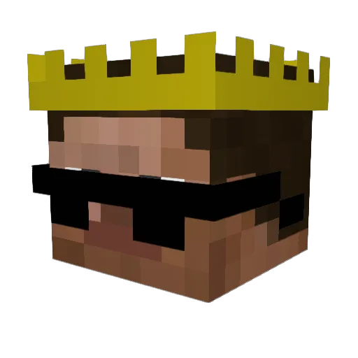 fl4v1u_ Minecraft avatar head, 3D render