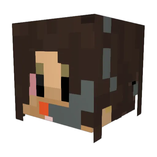 flaauri Minecraft avatar head, 3D render