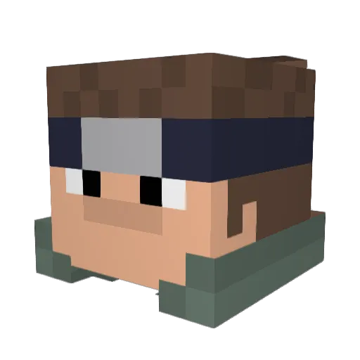 flaccidfrank Minecraft avatar head, 3D render