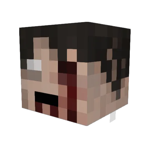 flach123 Minecraft avatar head, 3D render