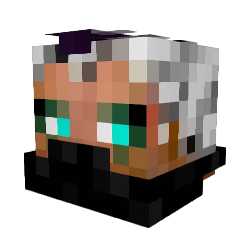 flackify Minecraft avatar head, 3D render