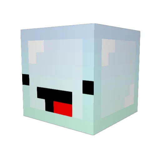 flag_233 Minecraft avatar head, 3D render
