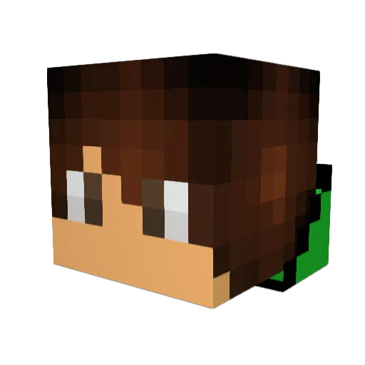 flagrantePC Minecraft avatar head, 3D render