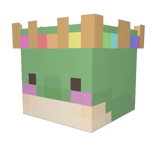 flai_null Minecraft avatar head, 3D render
