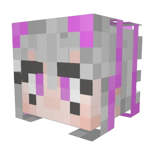 flajtik Minecraft avatar head, 3D render