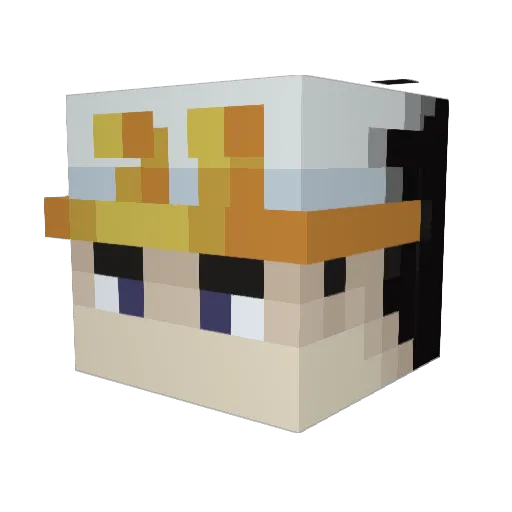 flakenew Minecraft avatar head, 3D render