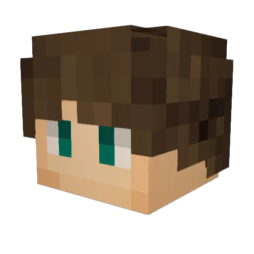 flalfs Minecraft avatar head, 3D render