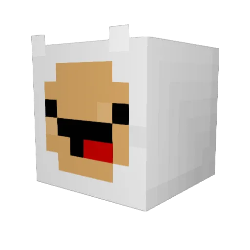 flama45 Minecraft avatar head, 3D render