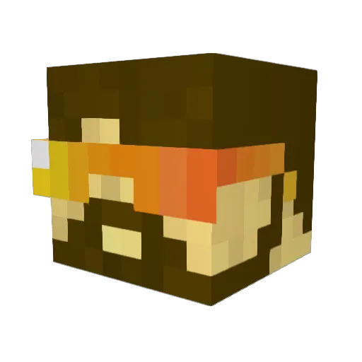 flamabon Minecraft avatar head, 3D render