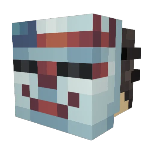 flame3242 Minecraft avatar head, 3D render