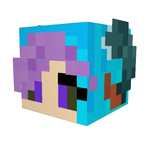 flame3t Minecraft avatar head, 3D render