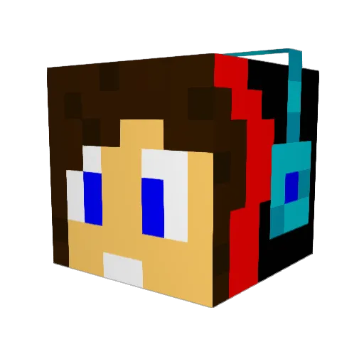 flameclaw100 Minecraft avatar head, 3D render