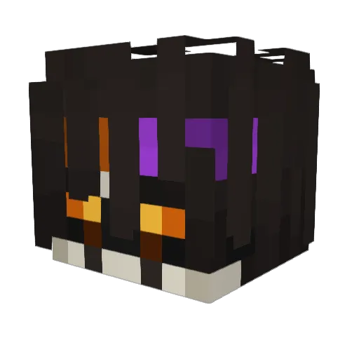 flamefragsi Minecraft avatar head, 3D render