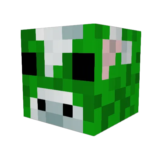 flamemojo Minecraft avatar head, 3D render