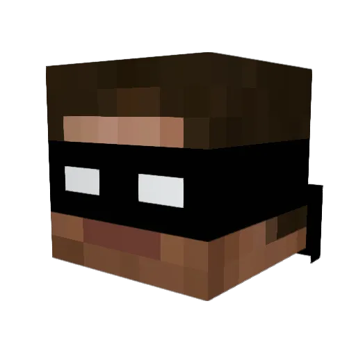 flamengoeumlixo Minecraft avatar head, 3D render