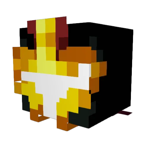 flameuboi2 Minecraft avatar head, 3D render