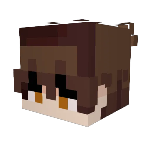 flameveins Minecraft avatar head, 3D render