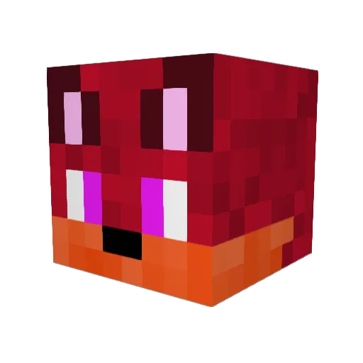 flamewolfy Minecraft avatar head, 3D render