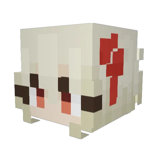 flamewu Minecraft avatar head, 3D render