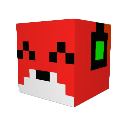 flamingfoxes Minecraft avatar head, 3D render