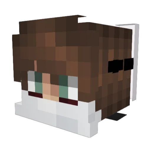flaminggeo Minecraft avatar head, 3D render